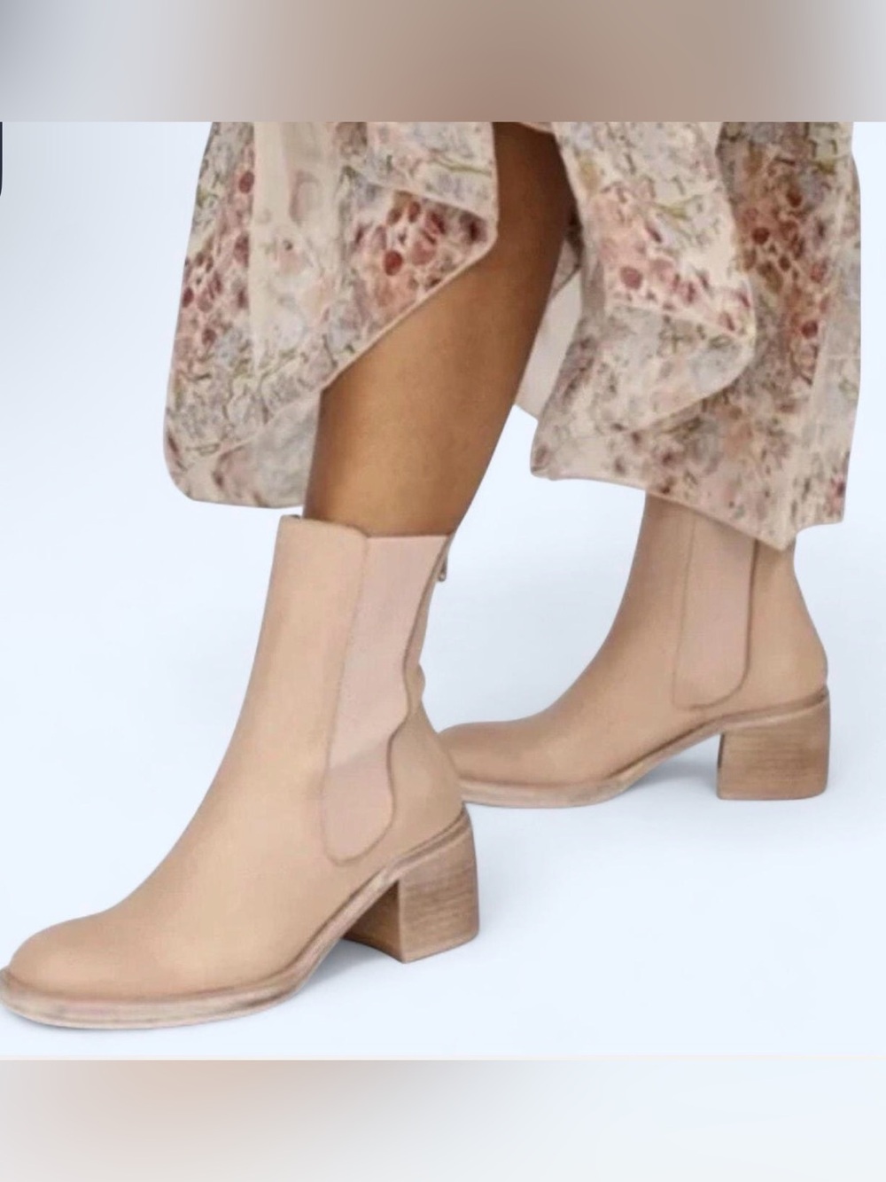 FREE PEOPLE ESSENTIALS CHELSEA BOOTS SANDY BEIGE WOMENS SIZE 9 1/2
